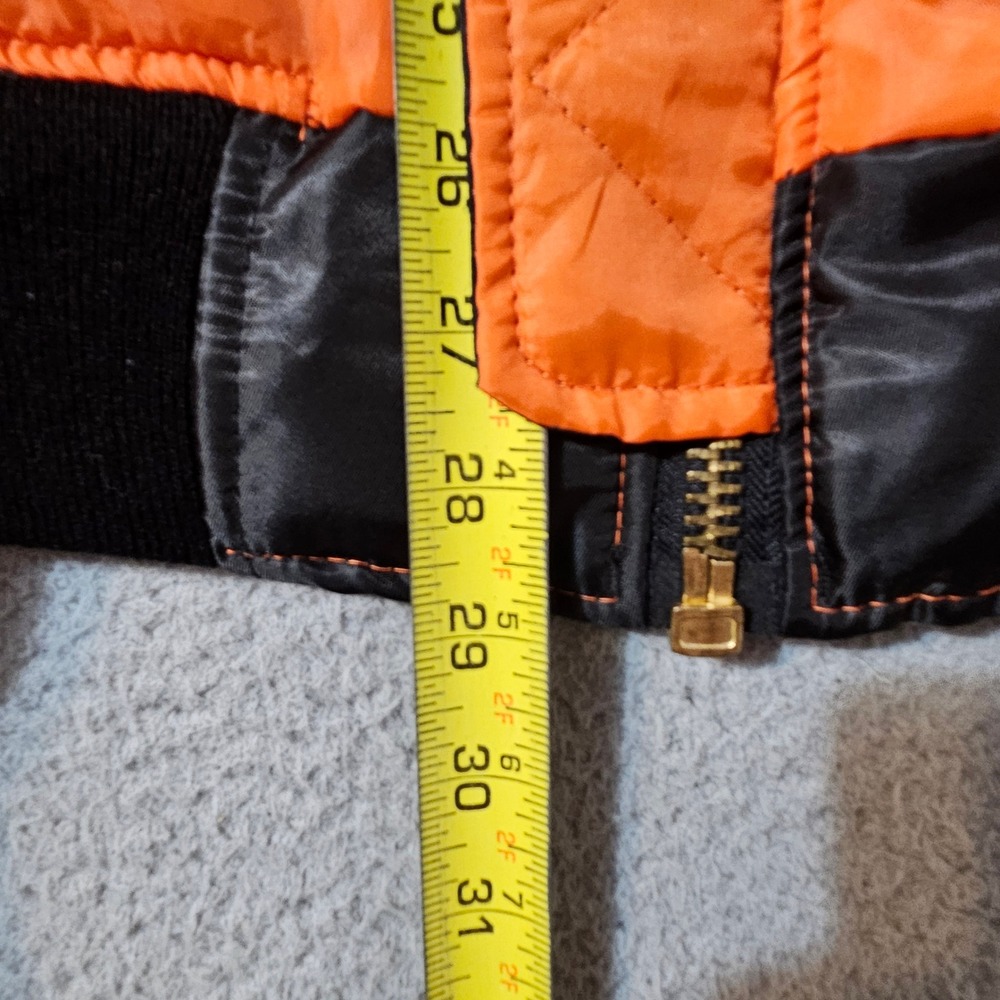 Rothco‎ MA-1 Satin Flight Pilot Aviator Bomber Jacket Mens Black Orange 3XL NWT - Picture 9 of 11